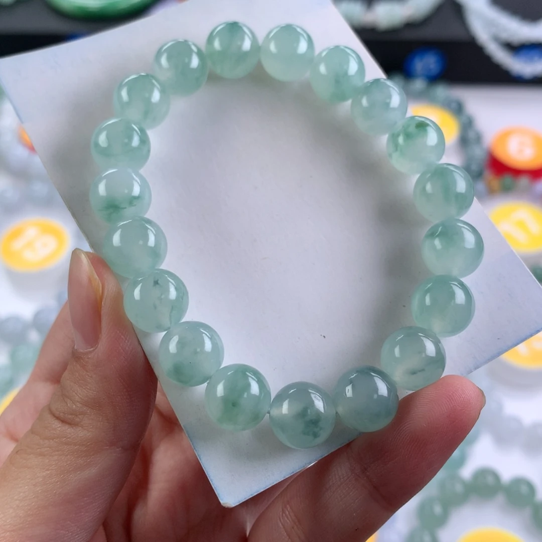 翡翠未镶嵌手链卡9.9