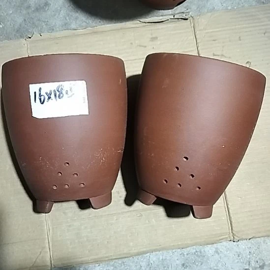 紫砂红泥三角两个