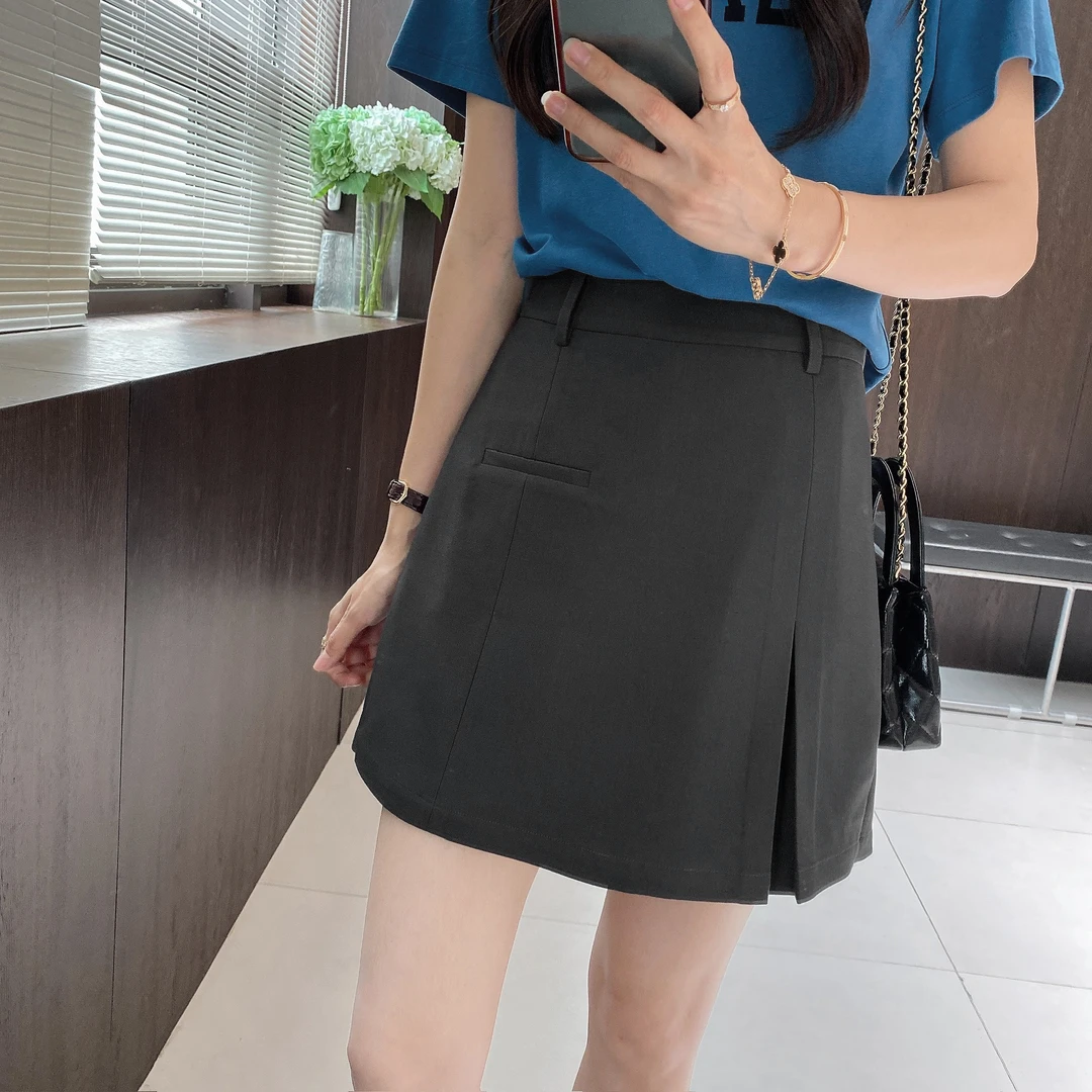 IMFLY金小金自制女装 裙裤DYK2681短裤女款夏天外穿高腰开叉裤裙