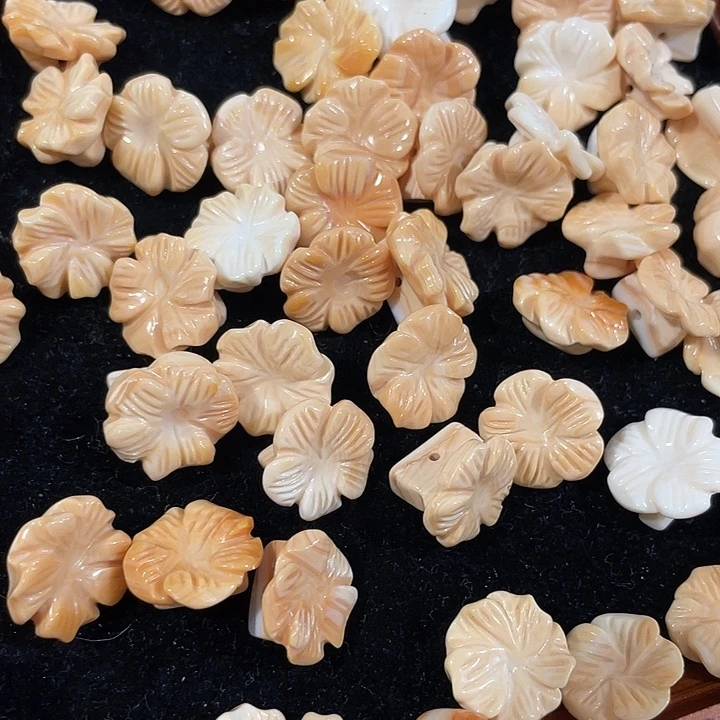 玛瑙/玉髓合金珠宝半成品2个指定款14mm万宝宝雕刻花樱花
