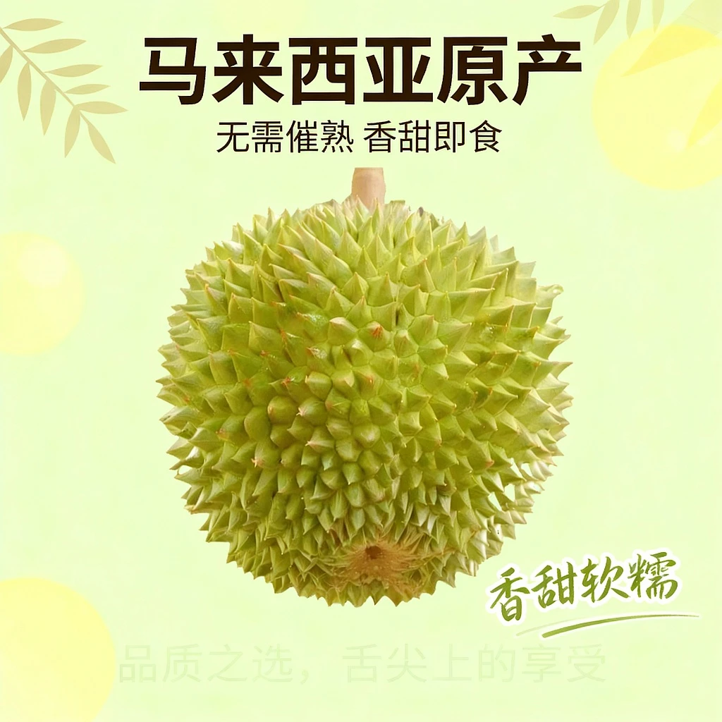 【次日达】 液氮冷冻黑刺榴莲 马来西亚黑刺D200榴莲 口感香甜软糯 核大 黑刺马来西亚黑刺马来西亚