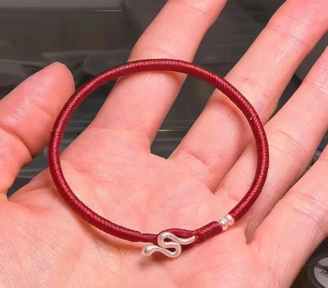 手工编绳超大孔s925银珠20颗