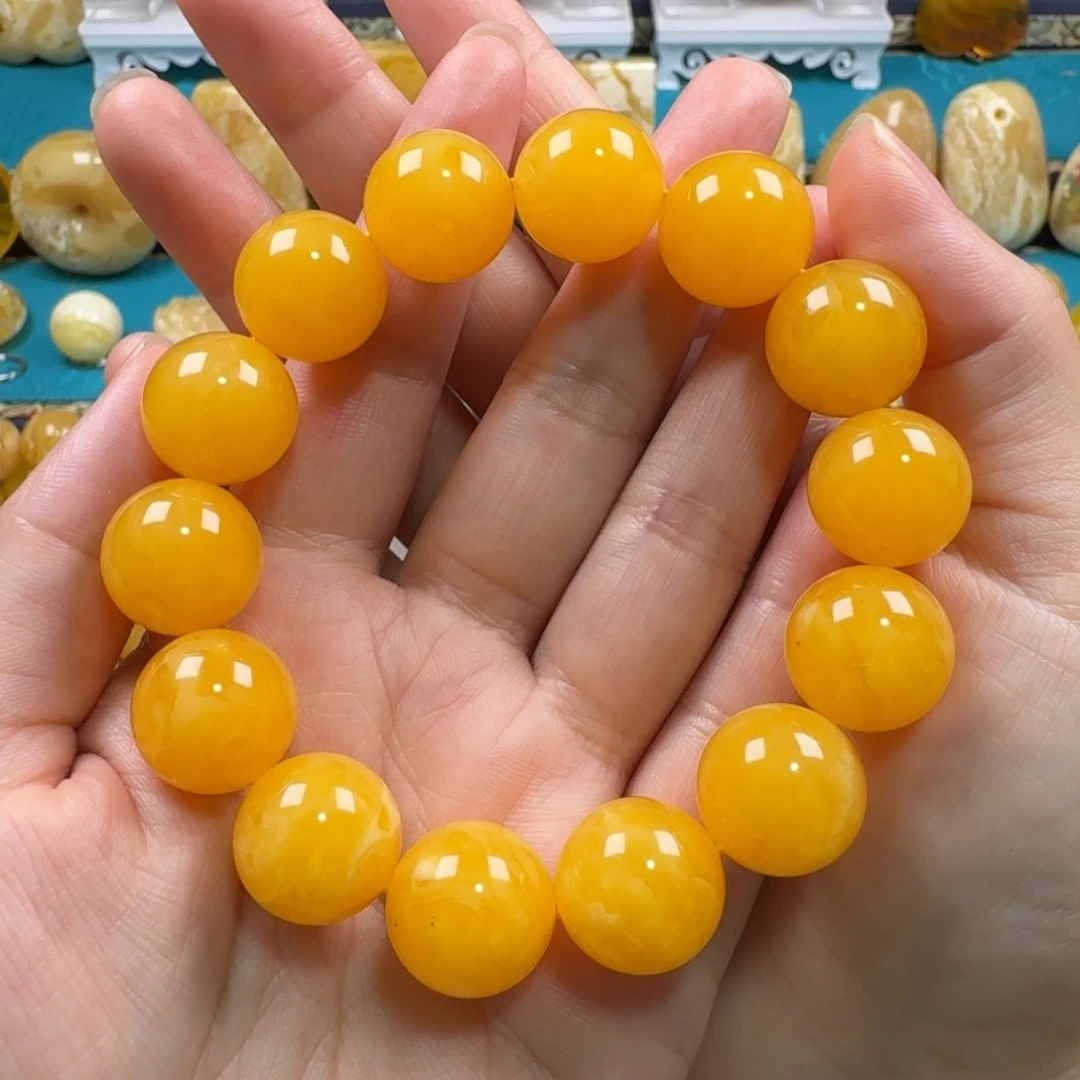 未镶嵌蜜蜡手链蜜蜡