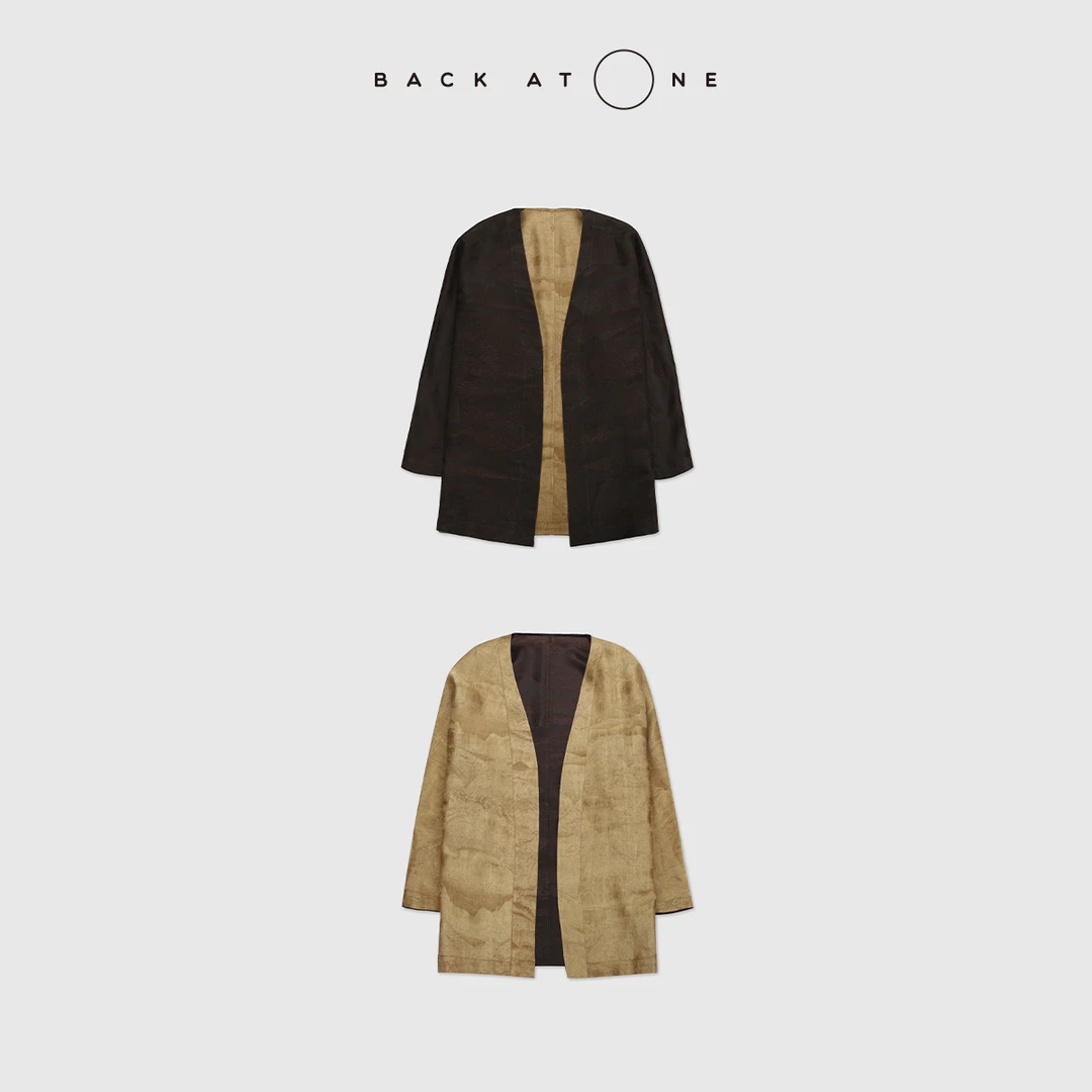 BackAtOne “轻罗扇” 古朴光泽感双面穿香云纱外套 BFS-1BC196C-K