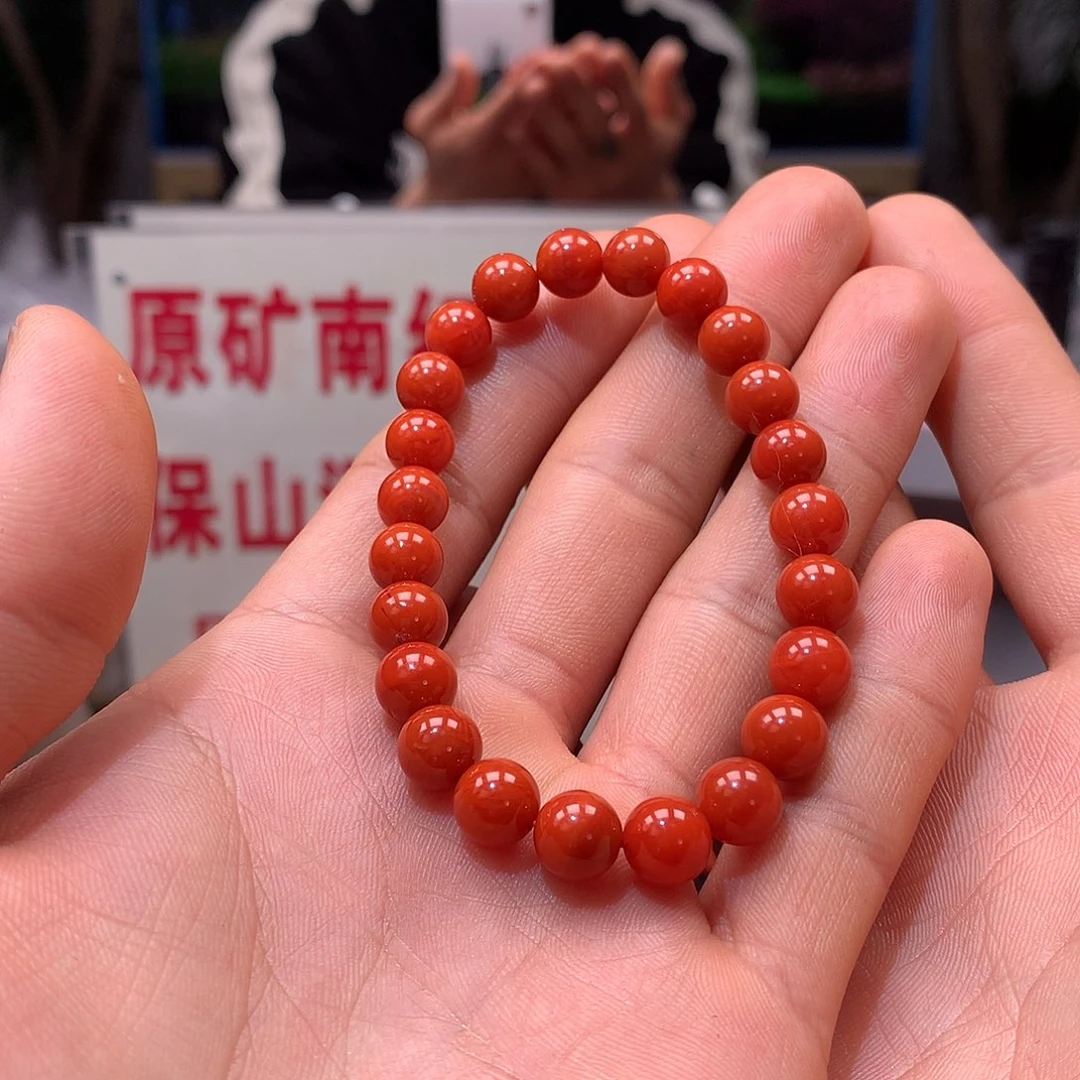 南红玛瑙九口单圈8㎜未镶嵌西**西