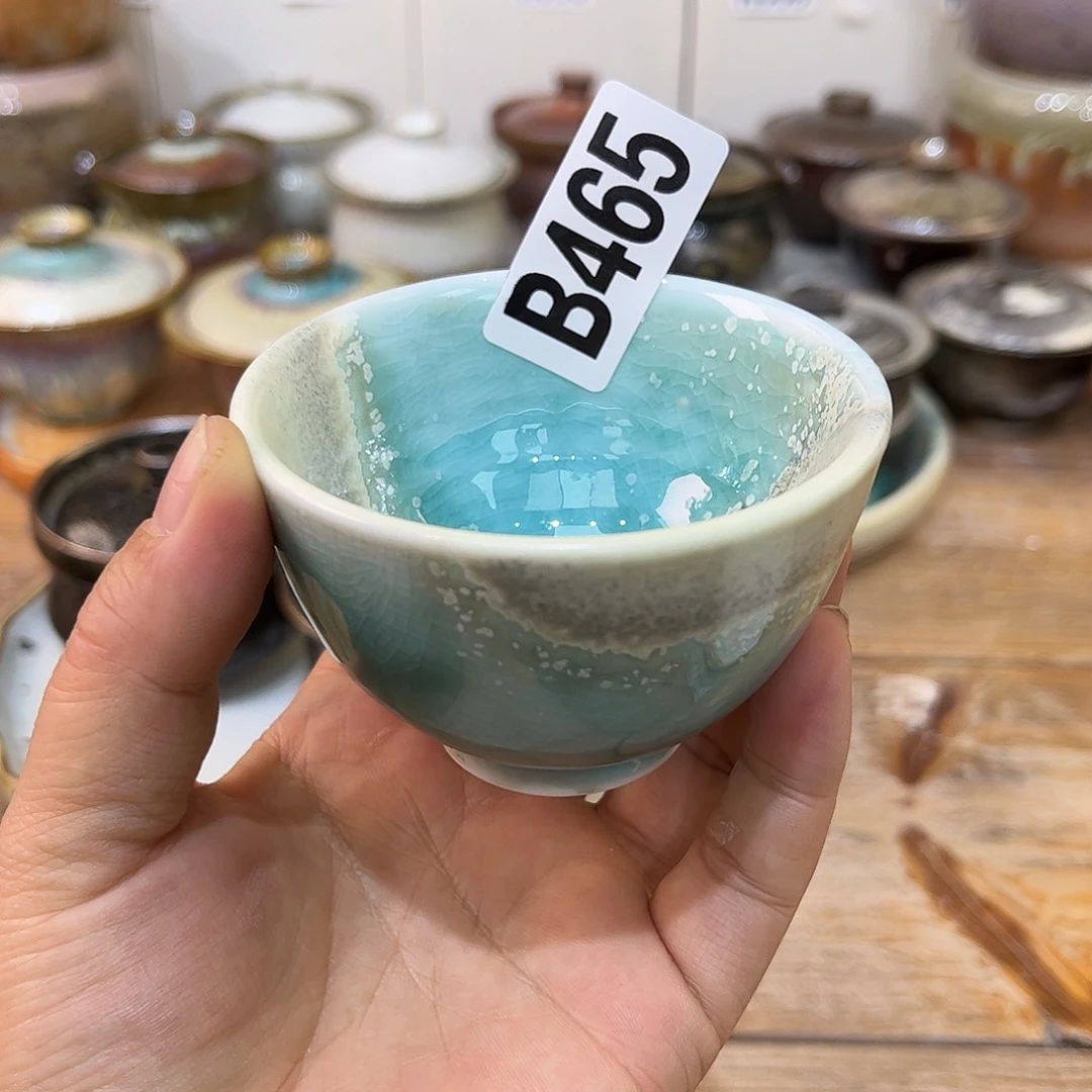 白泥茶杯云****鱼陶瓷艺术