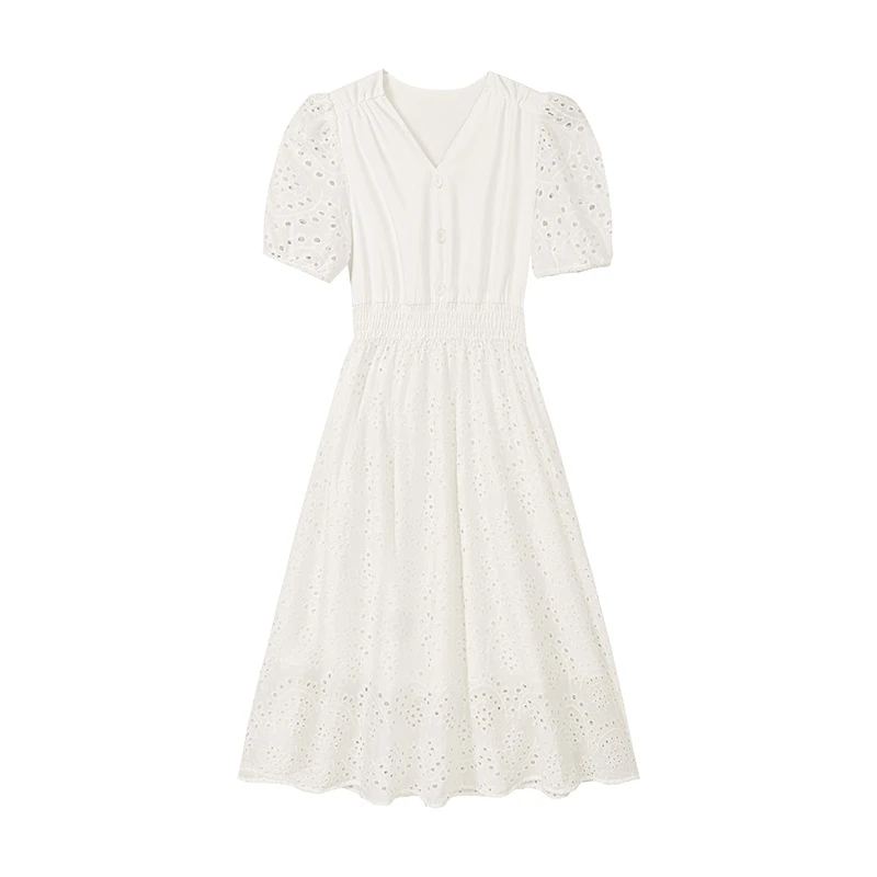 【籽言专属】重工刺绣连衣裙W6629