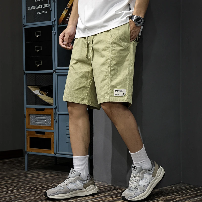 美式潮牌直筒宽松工装短裤男夏季薄款运动速干百搭休闲简约裤子