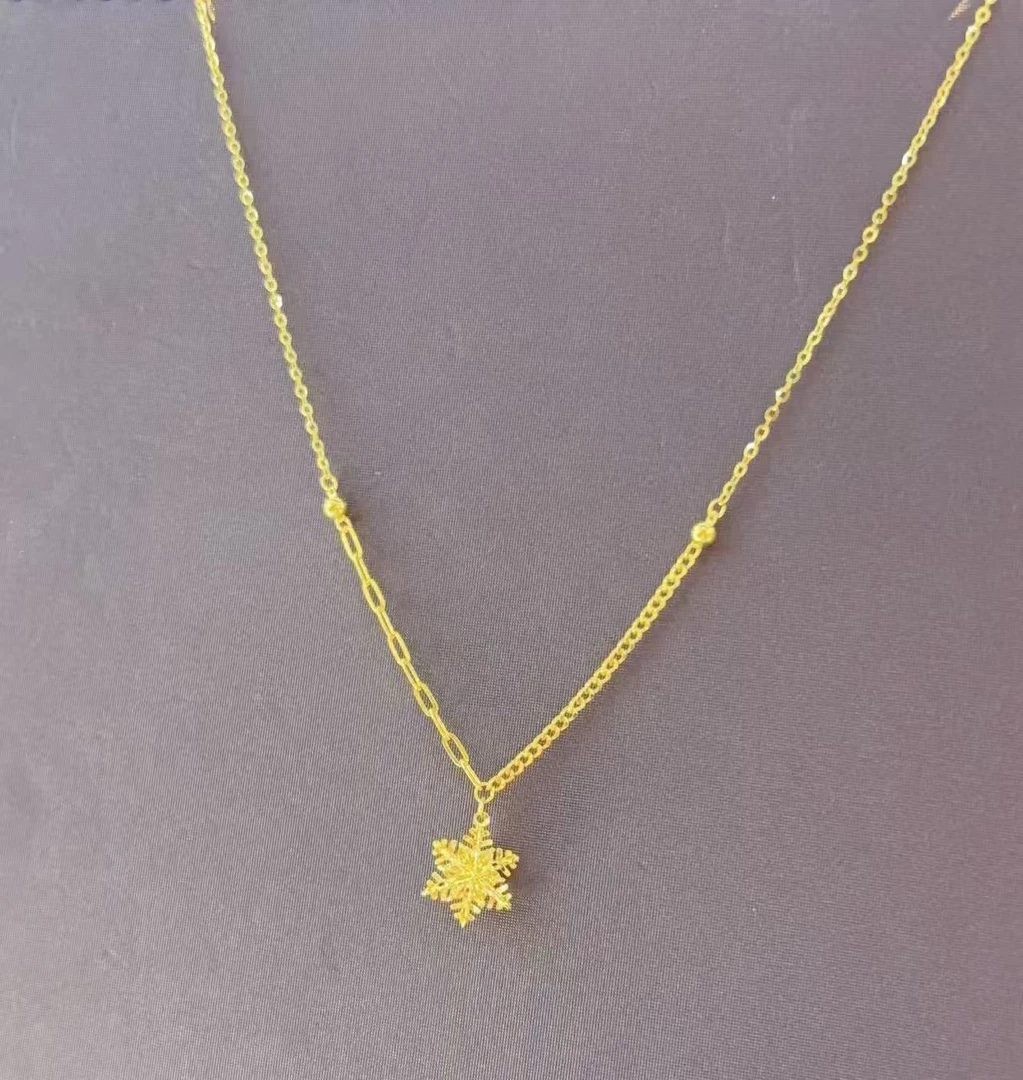 Chow Tai Seng/周大生足金小雪花套链