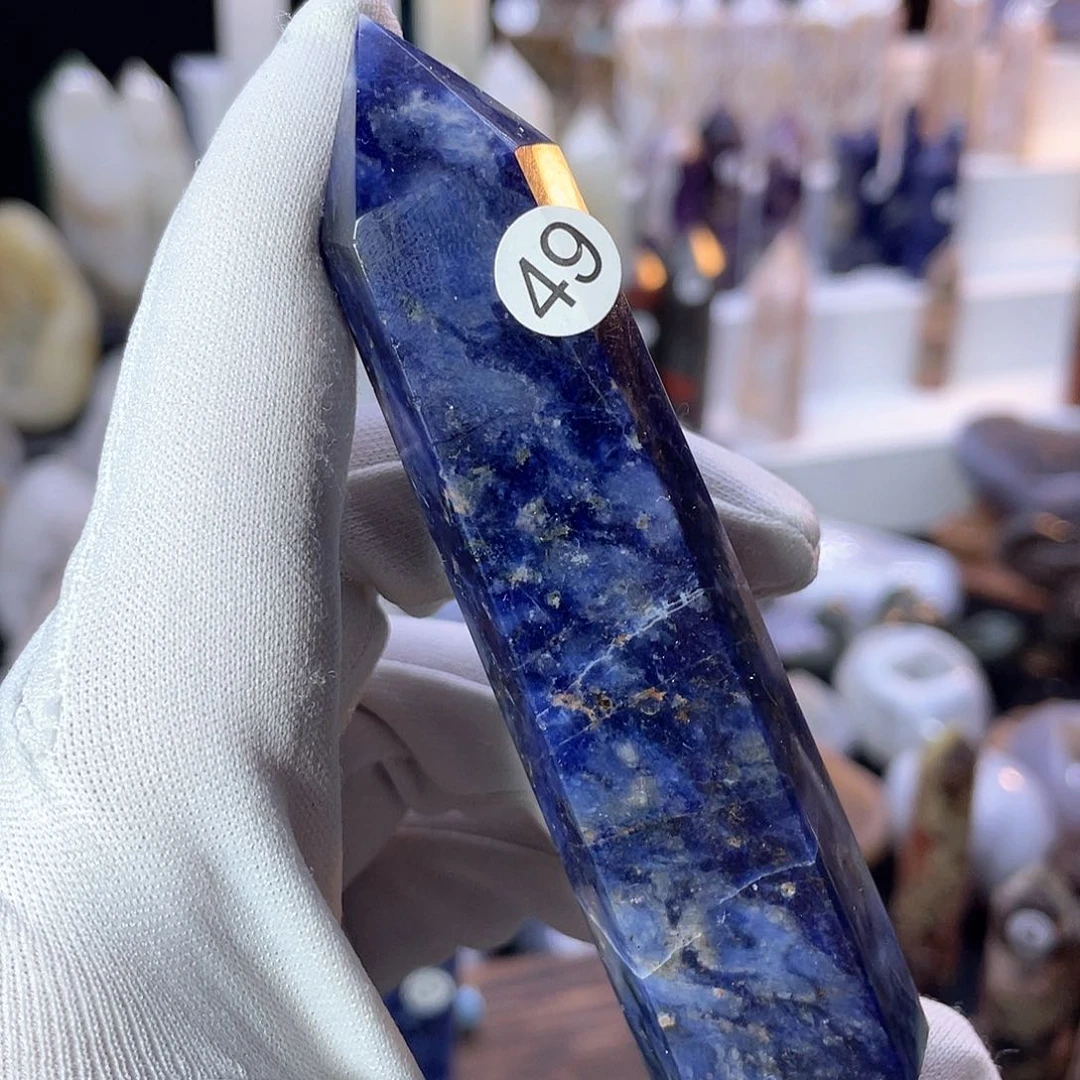 水晶蓝纹柱未镶嵌