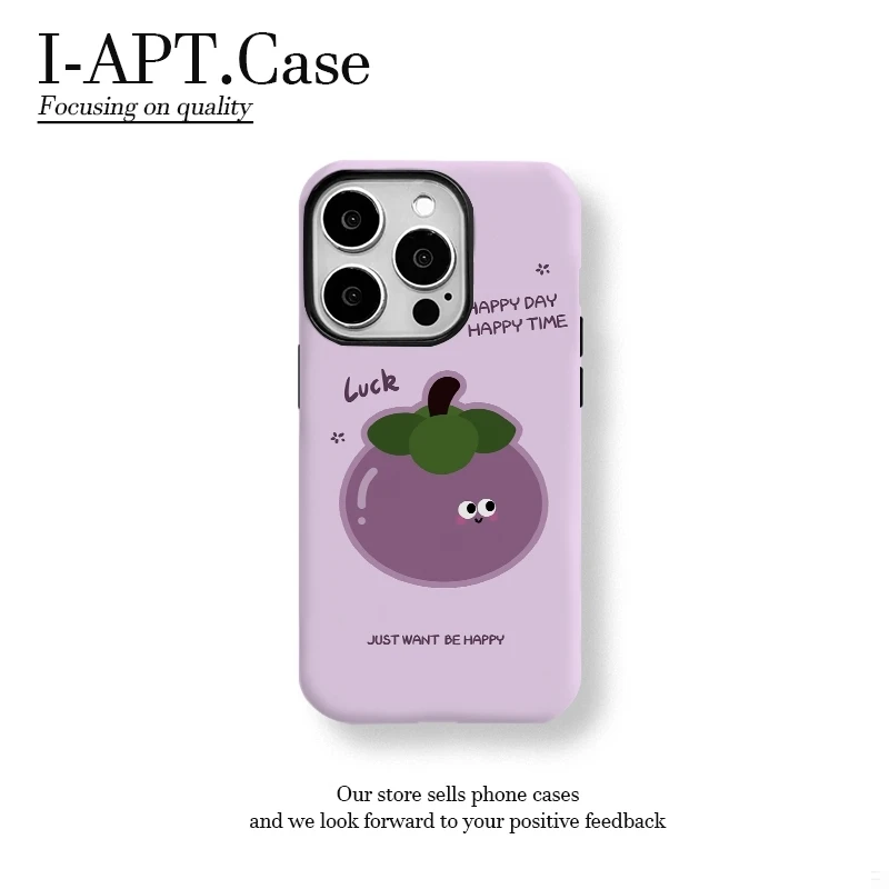 紫卡通山竹表情菲林二合一适用于iPhone苹果华为oppo小米手机壳男