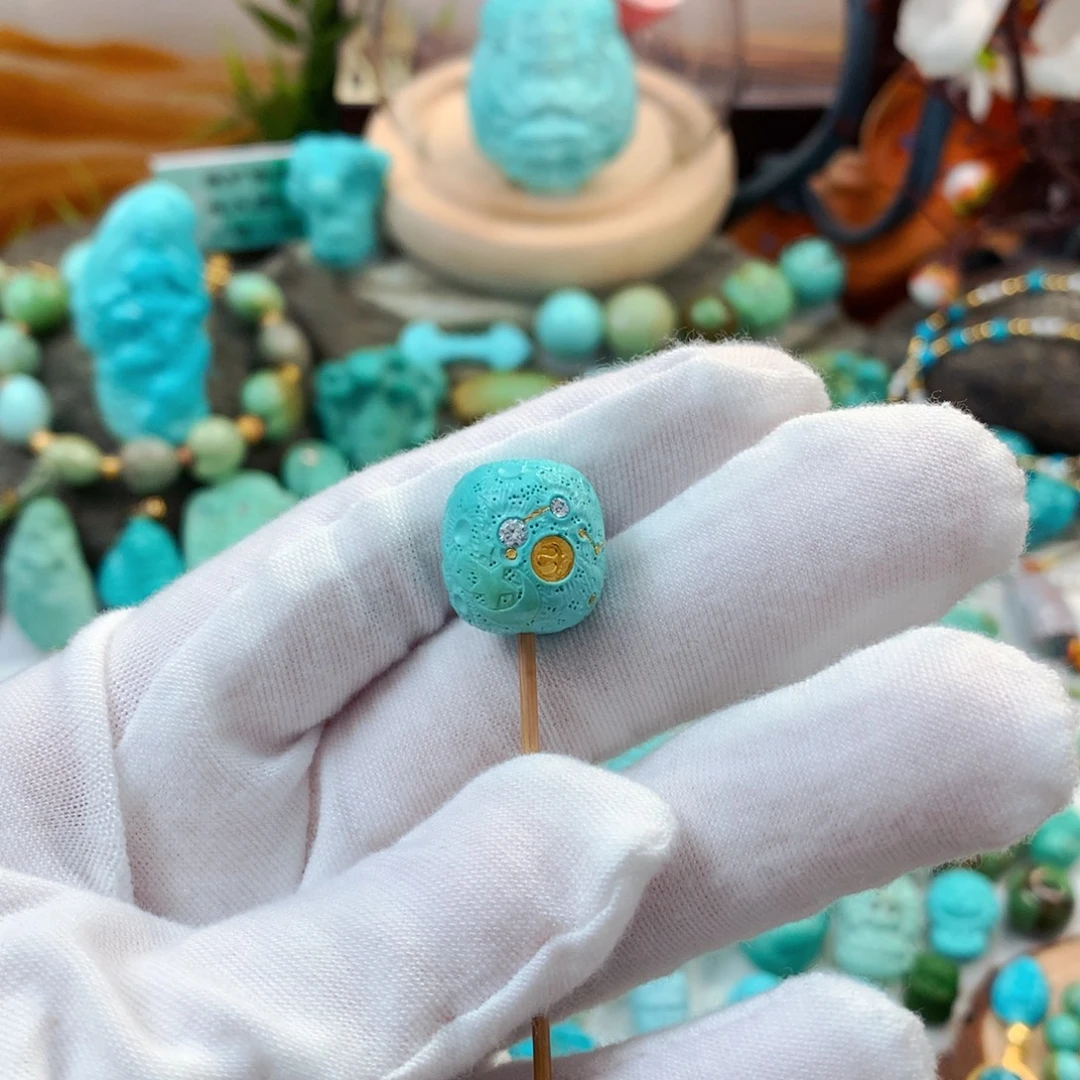未镶嵌绿松石珠宝半成品