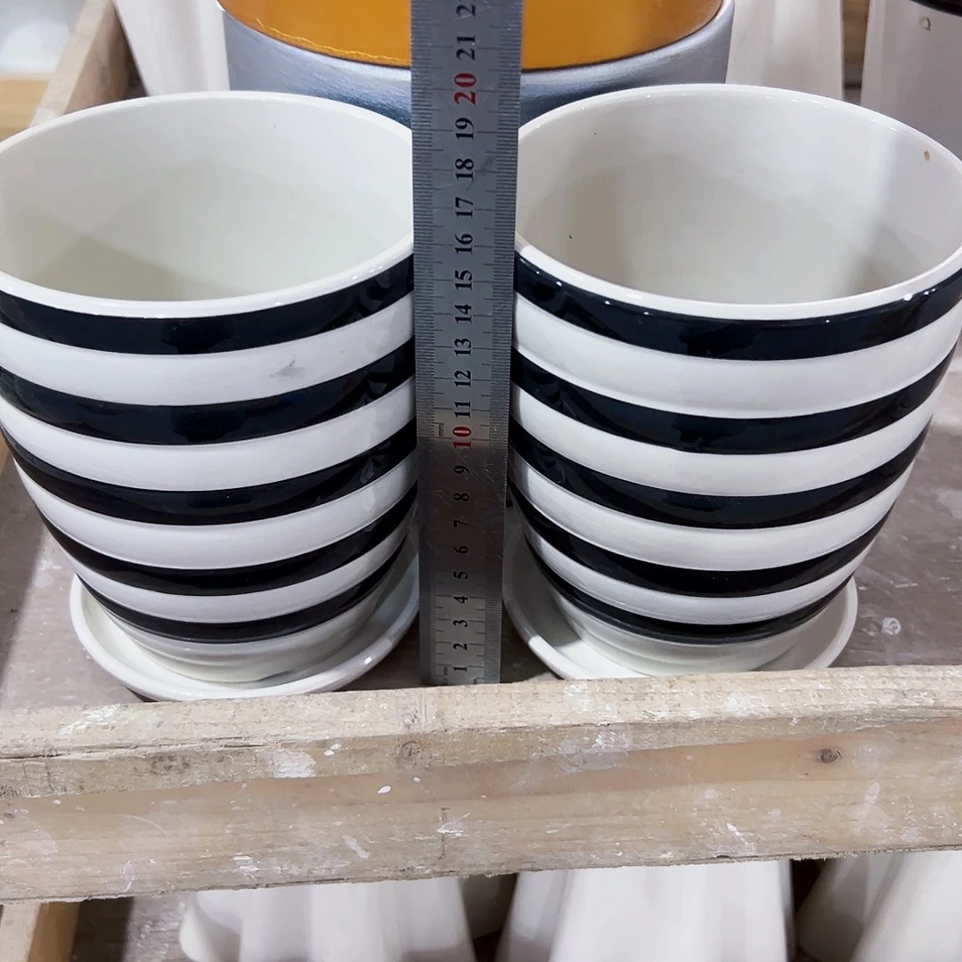 有孔，外贸尾单陶瓷花盆凑单10米包邮