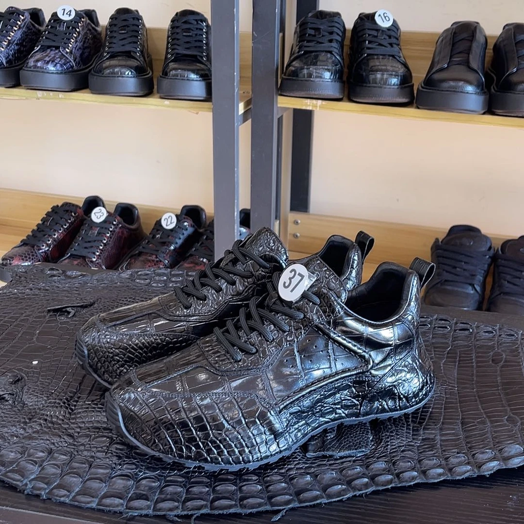 老***叔全鳄黑色全包39码9711款