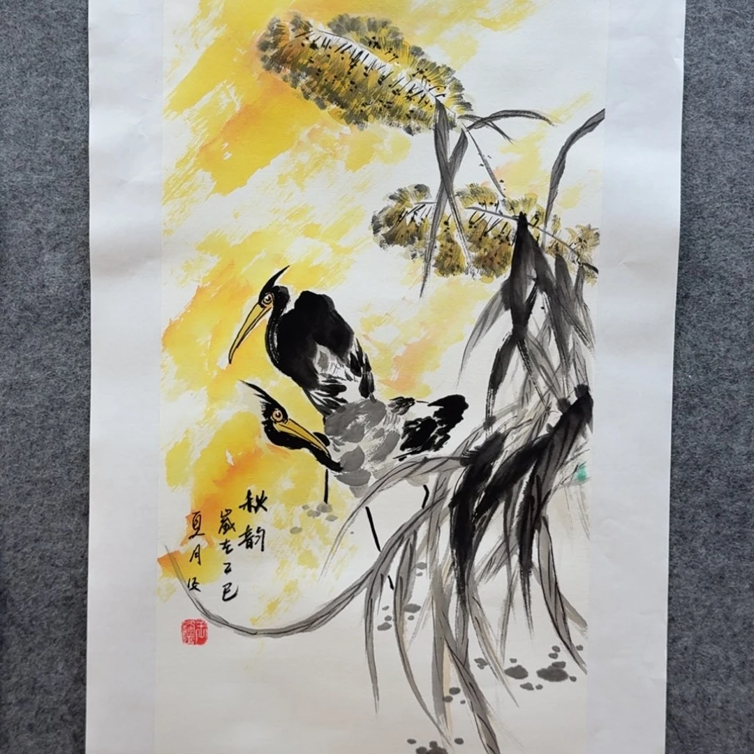 国画四尺四开作品花鸟