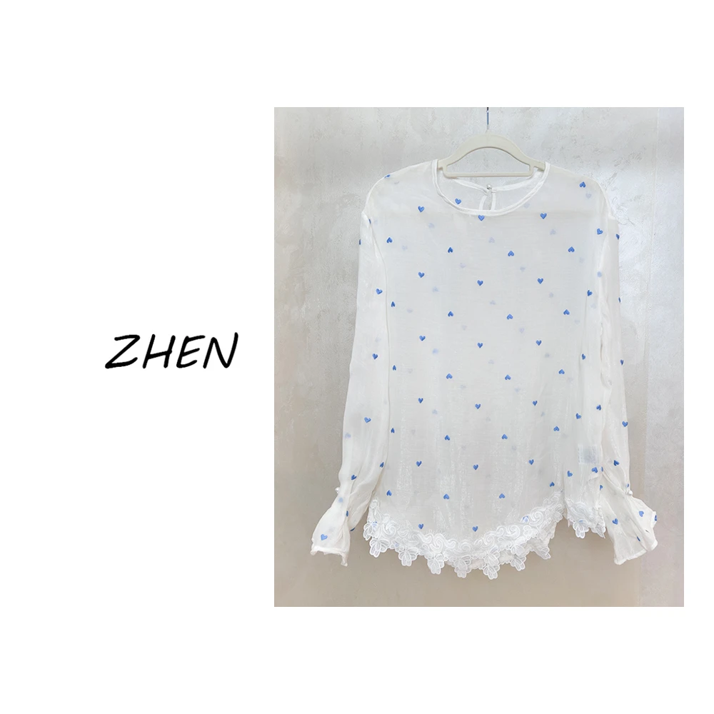 【ZHEN】25K00456 2025新款衬衫显瘦时尚百搭设计师轻奢款