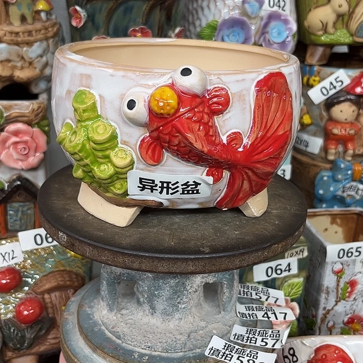 紫砂花盆粗陶材质多肉花盆