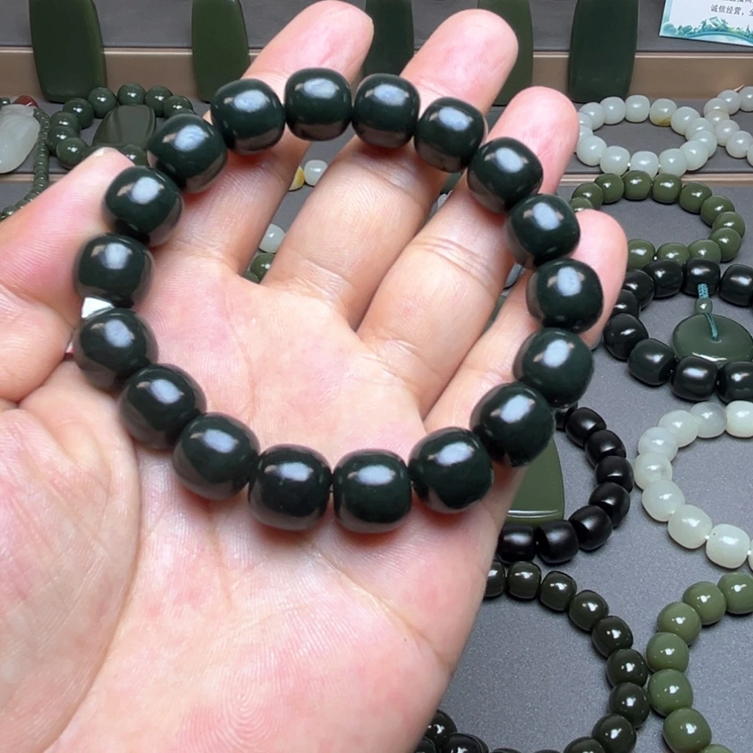 未镶嵌手链和田玉格尔木青卡12