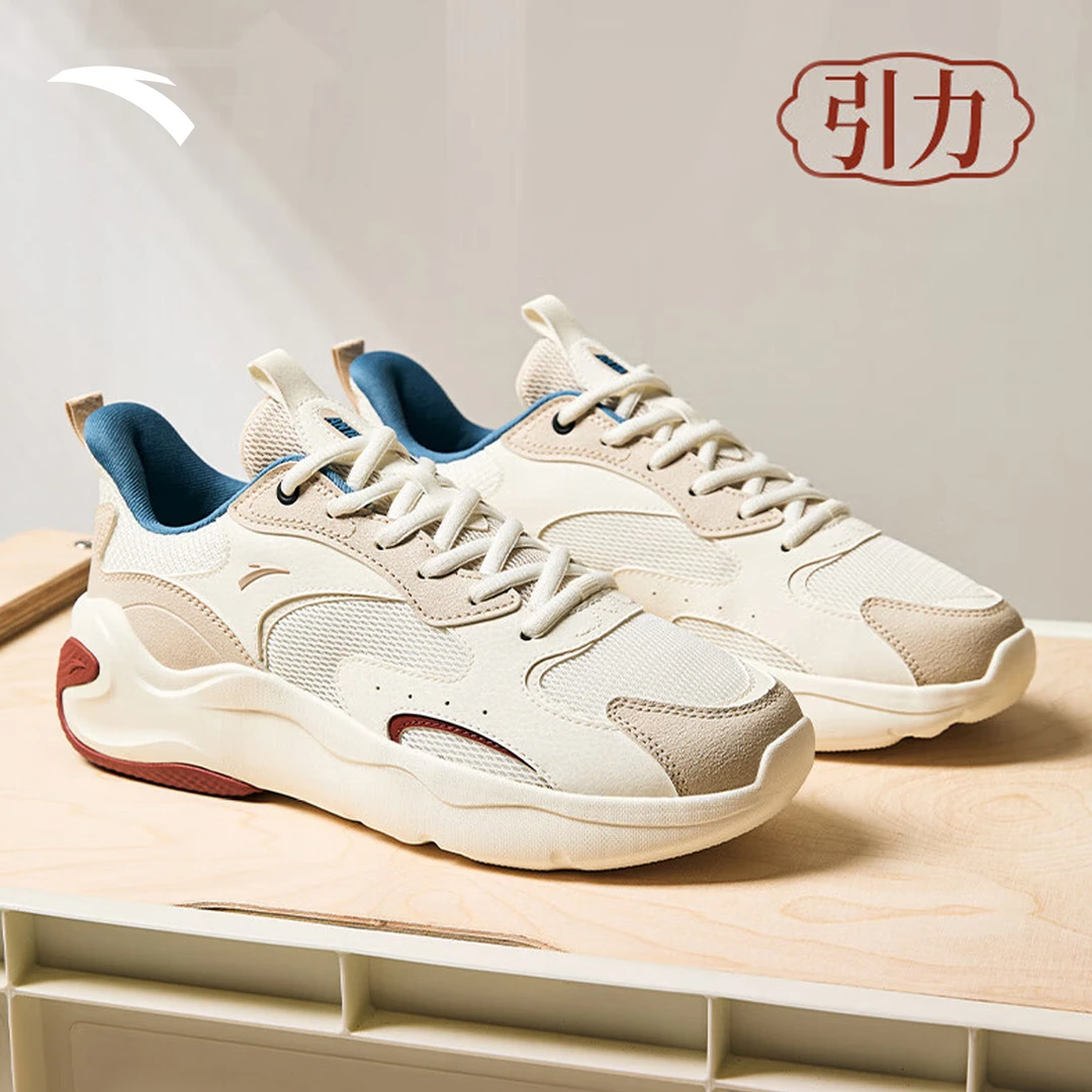流光风 安踏引力夏季厚底低帮老爹鞋百搭女士跑步潮流透气运动鞋