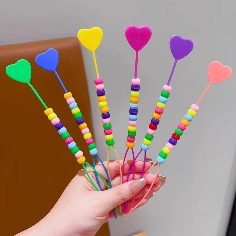 编发工具拉发器爱心彩珠穿发针盘发器小号不伤发