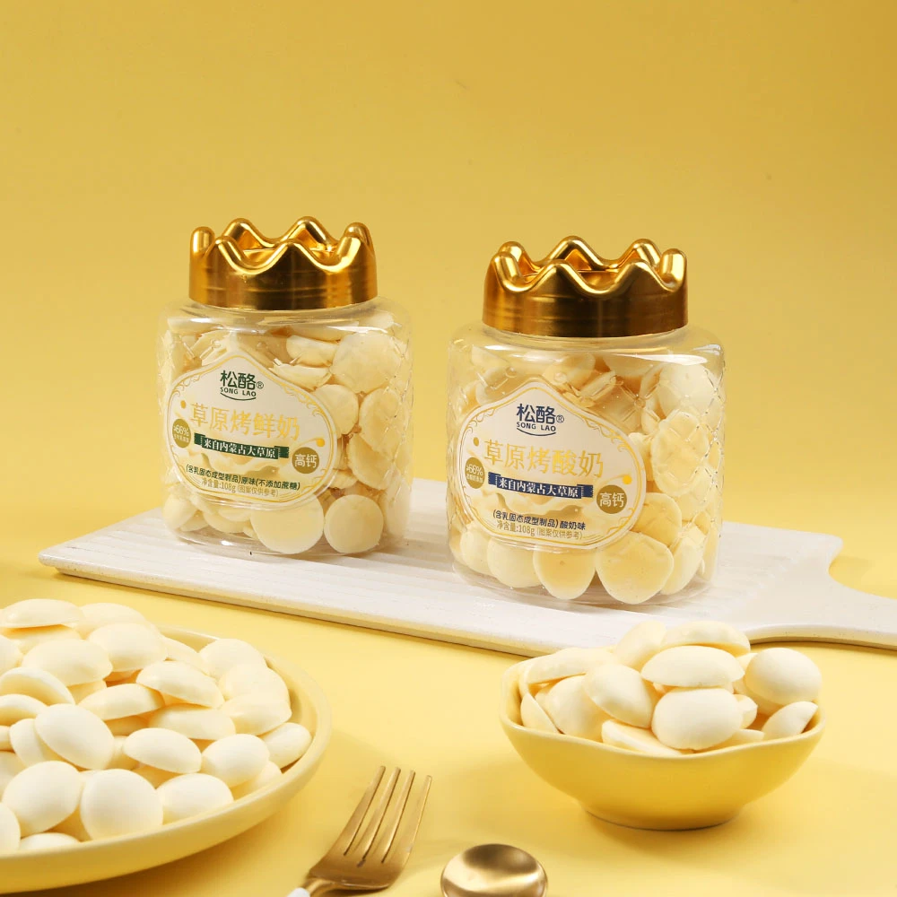 松酪草原烤鲜奶皮子干吃奶酥草原烤酸奶奶酪酥脆饼干儿童高钙零食