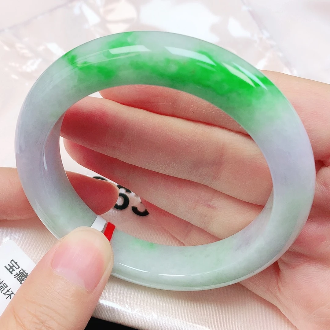 翡翠未镶嵌手镯抖音263