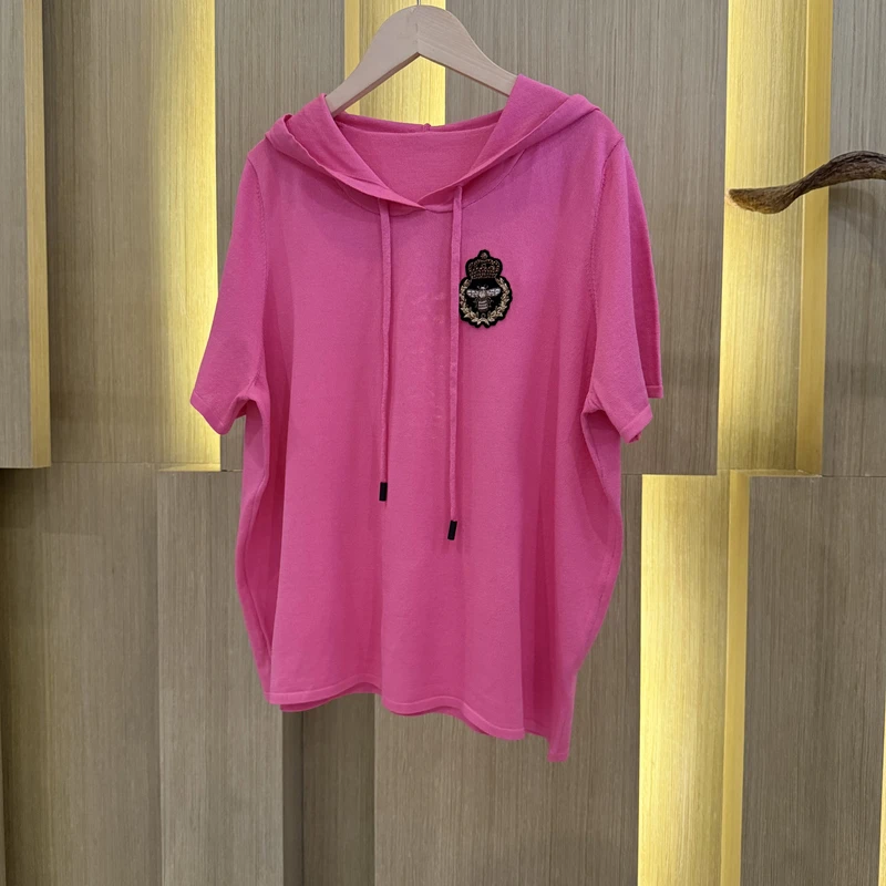 332依魅儿大码韩版气质优雅时尚百搭中长款运动针织上衣嘉壹女装