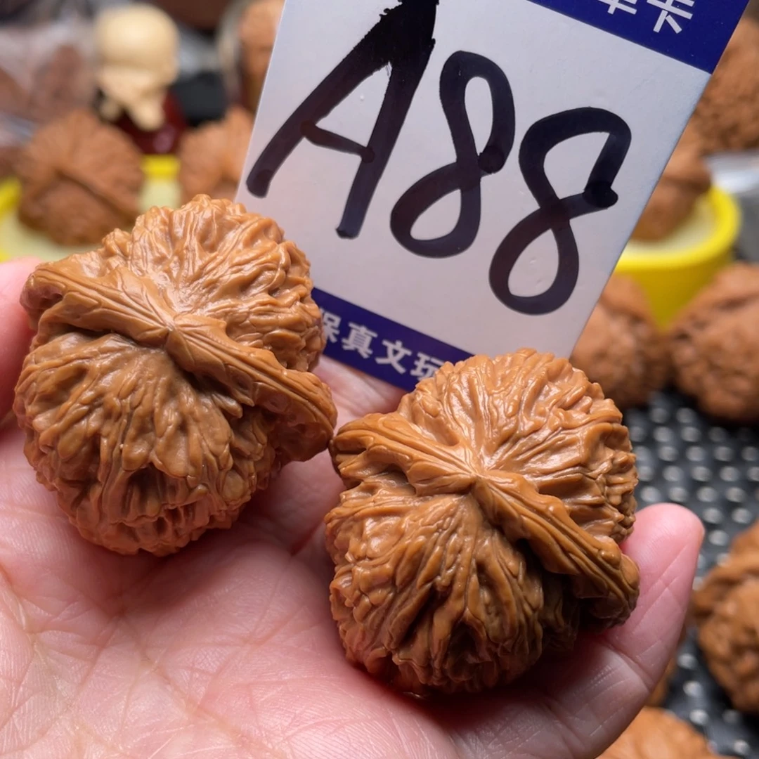 文玩核桃把件白狮子38