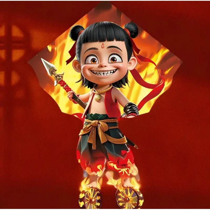 【哪吒】新款国潮哪吒魔童风筝儿童微风易飞大人成人潍坊风筝初学者