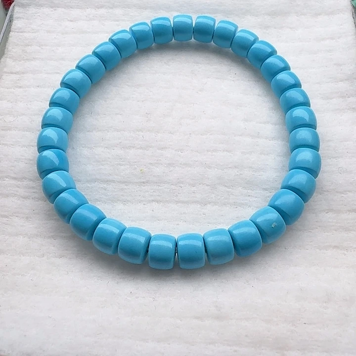 尺寸：7/5➕蓝直切桶珠手串