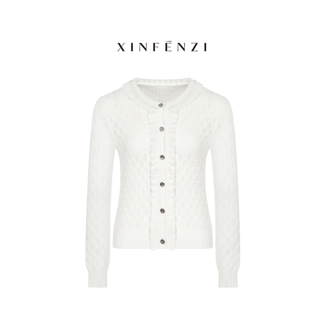 【收藏品】XINFENZI 重工高品质浪漫甜美款针织开衫 35907