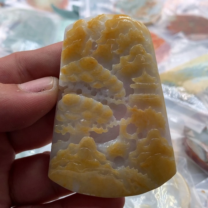 翡翠未镶嵌颈饰保真天然a货翡翠