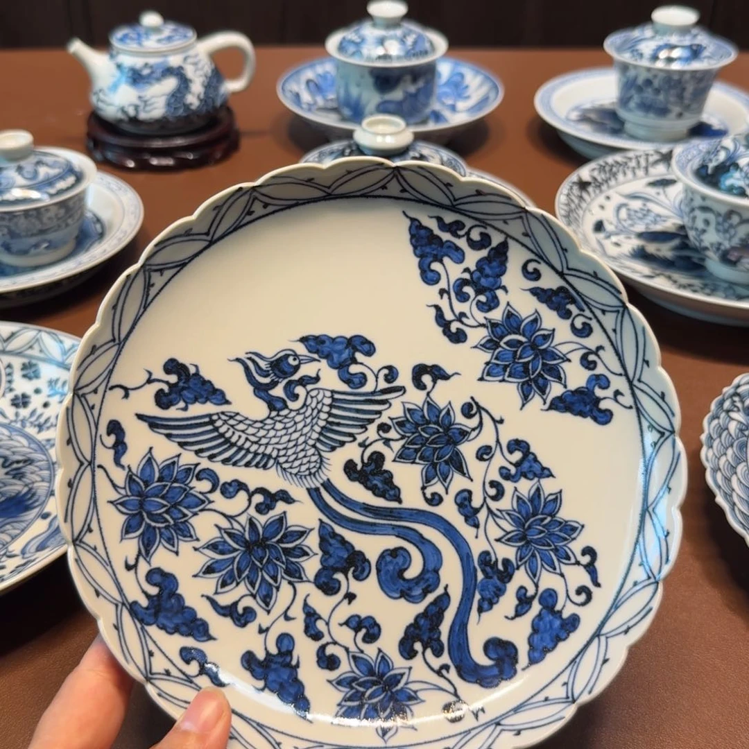 手工手绘茶具壶承