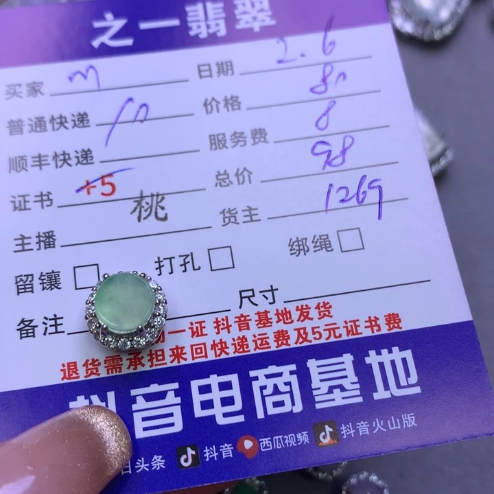 翡翠颈饰银S925镶嵌*‍****