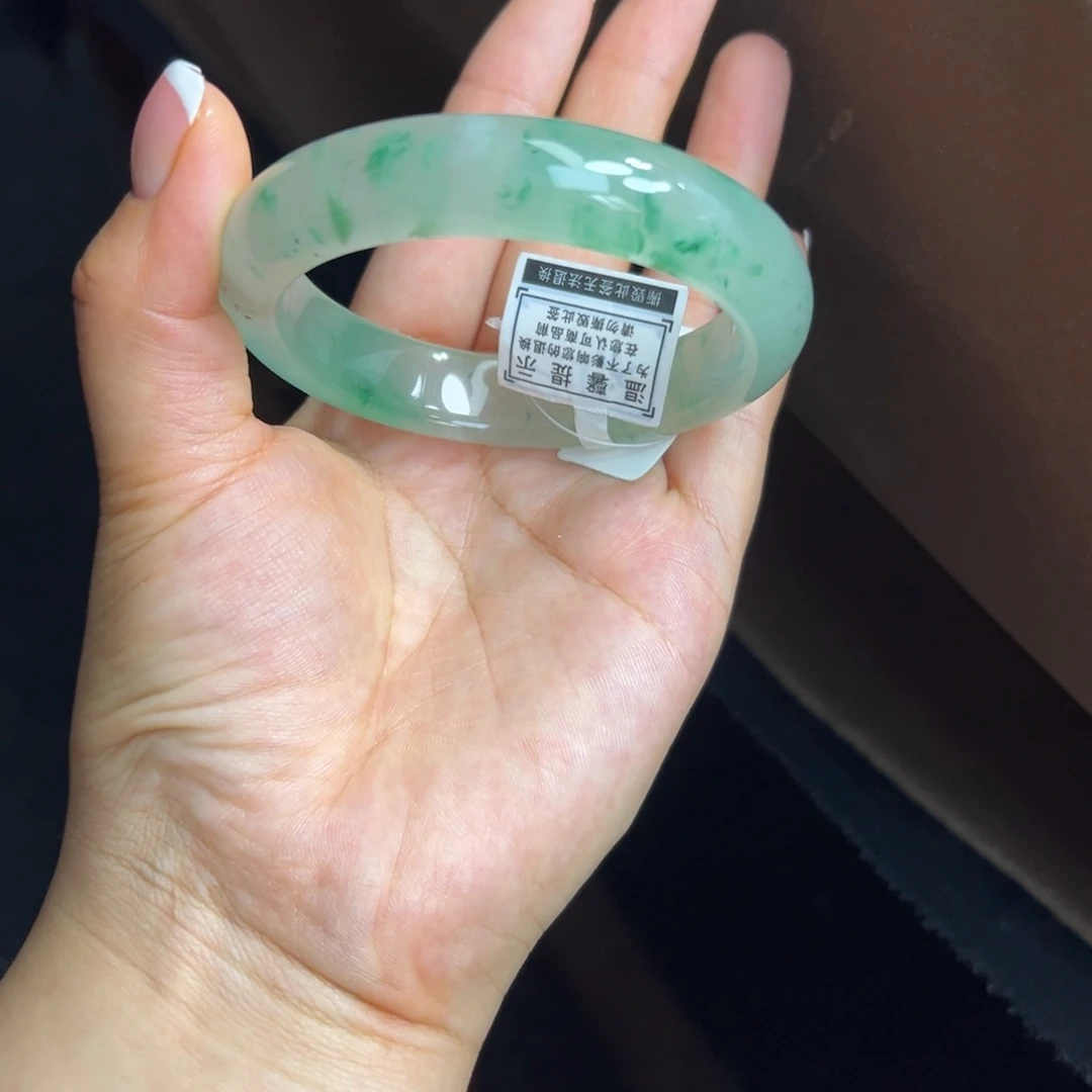 石英质玉手镯未镶嵌非洲翠5758