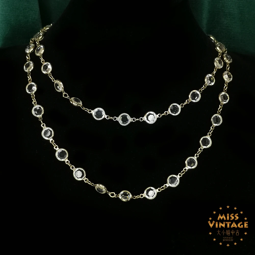 施华洛vintage透明泡泡项链92cm[2503241-084]