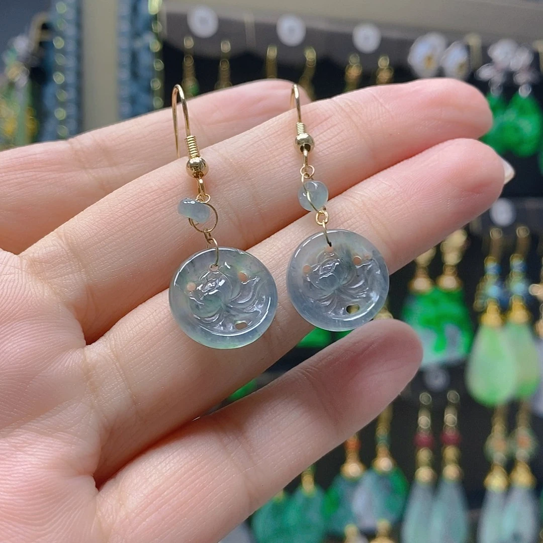 未镶嵌翡翠耳饰翡翠