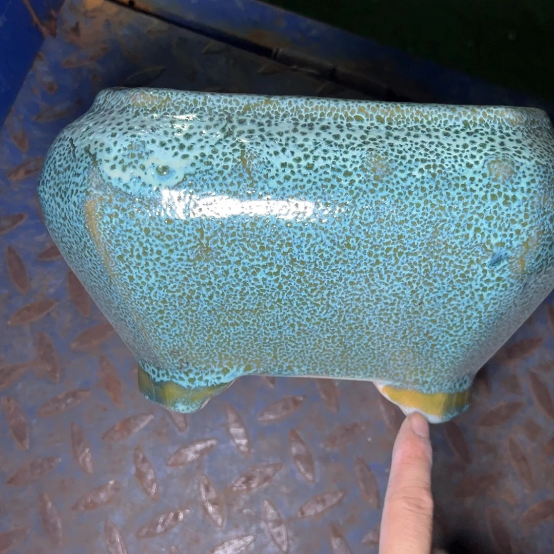 正宗岭南石湾盆放漏微瑕