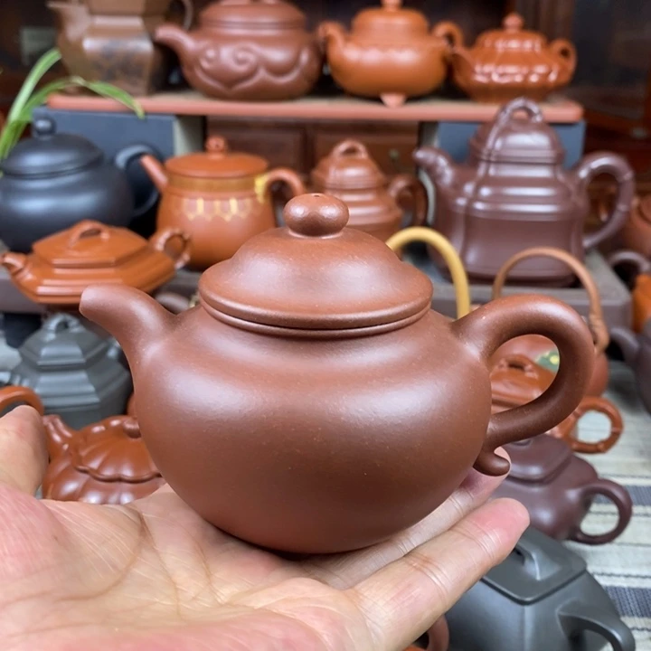 紫砂茶壶莲子260cc原矿老紫泥双十一特价