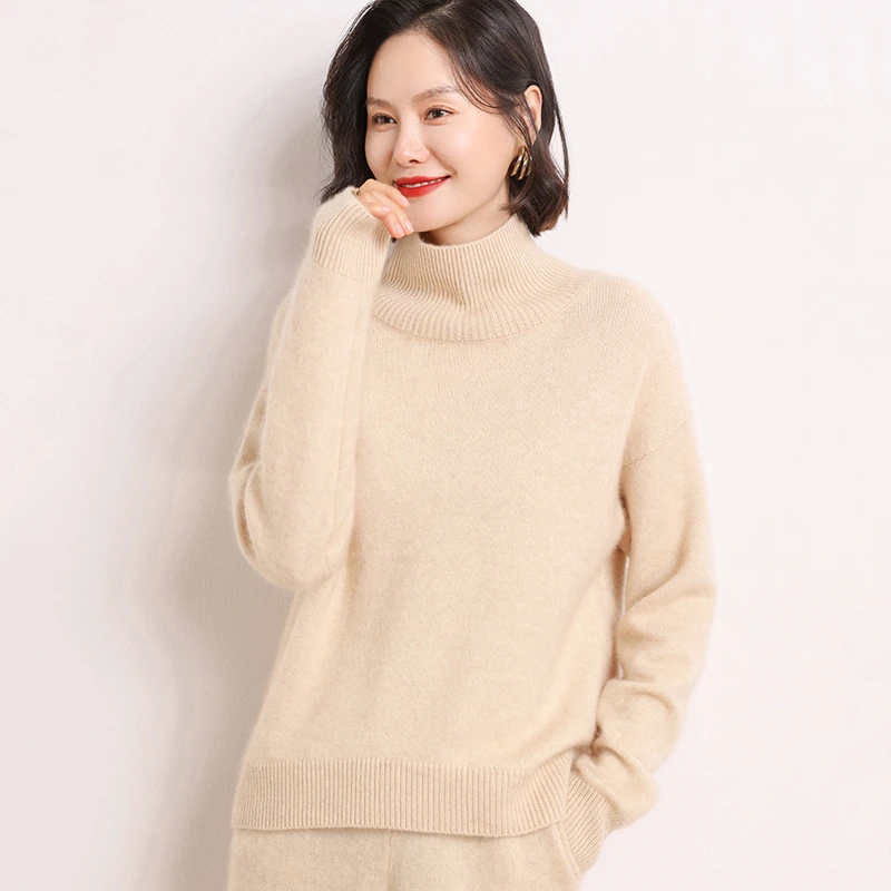 王菲同款 超级加厚纯羊毛 高领针织350—400克1件过寒冬
