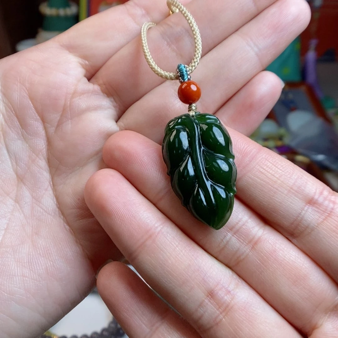 和田玉颈饰未镶嵌7号矿碧玉