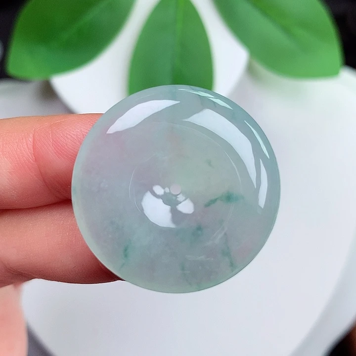 颈饰未镶嵌翡翠平安扣 29.1x5.7mm