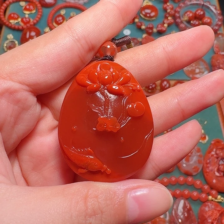 南红玛瑙未镶嵌吊坠