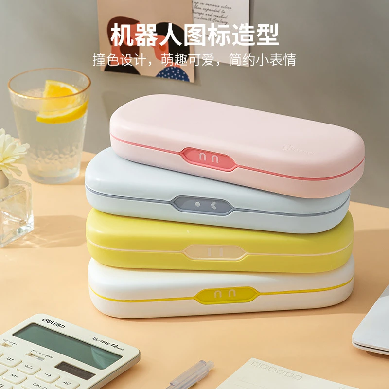 【新人福利】可爱卡通简约大容量双层优选耐脏磨砂笔盒防水文具盒