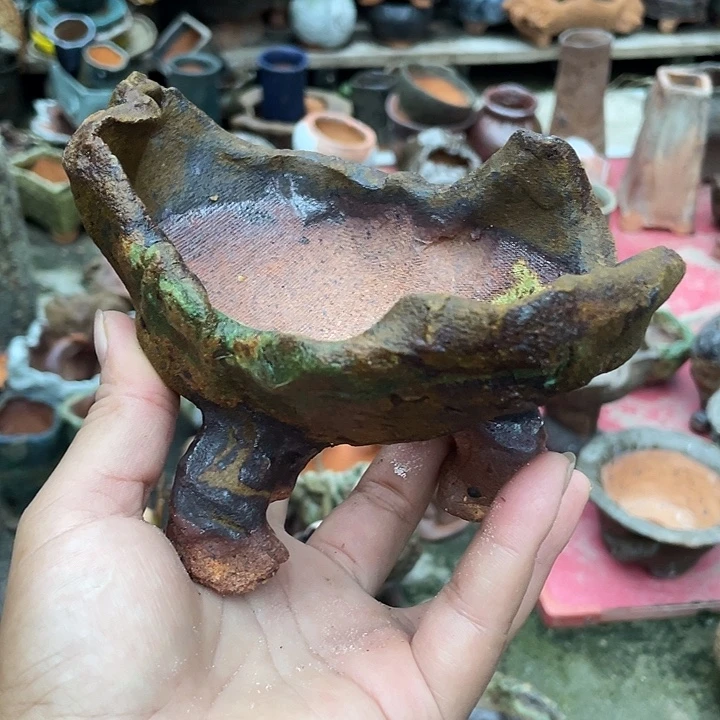 水***人手工粗陶高温花盆
