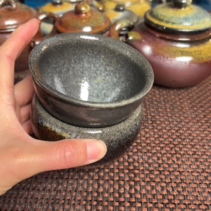 茶杯紫砂长*弓一对大杯