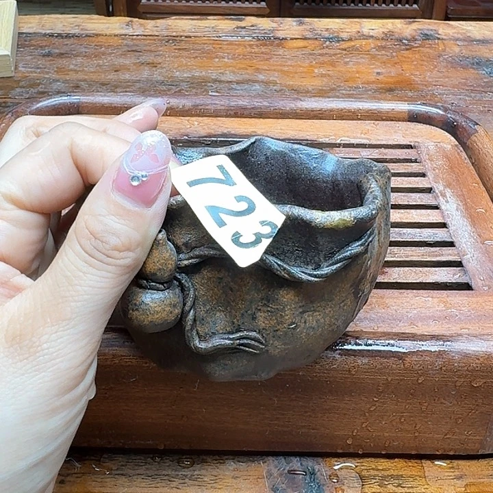 纯手工制作粗陶茶具静**君