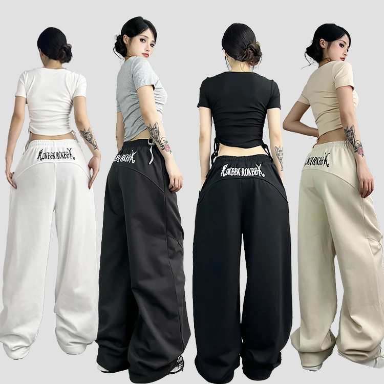 ROKBBK－K/布韩街舞潮牌jazz爵士舞运动裤嘻哈宽松长裤女夏季潮
