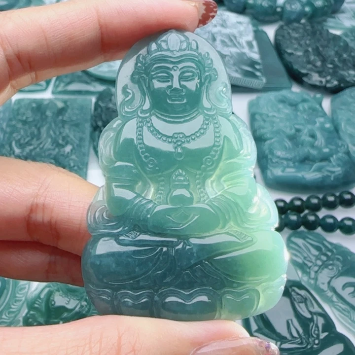 翡翠未镶嵌颈饰多样性发货天然A货翡翠