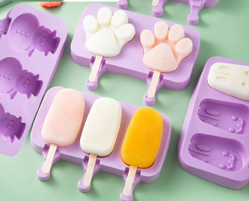 豪兰之家硅胶雪糕模具冰糕冰棍冰激凌冰棒家用带盖自制奶酪冰盒